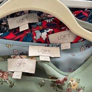 Lot 10 Blouses /8 LOFT Blouses 2 Van Heusen